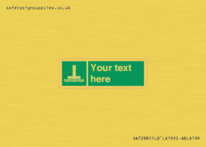 Custom sign safe condition Evacuation chute 